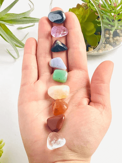 Beginner chakra crystal and stone set