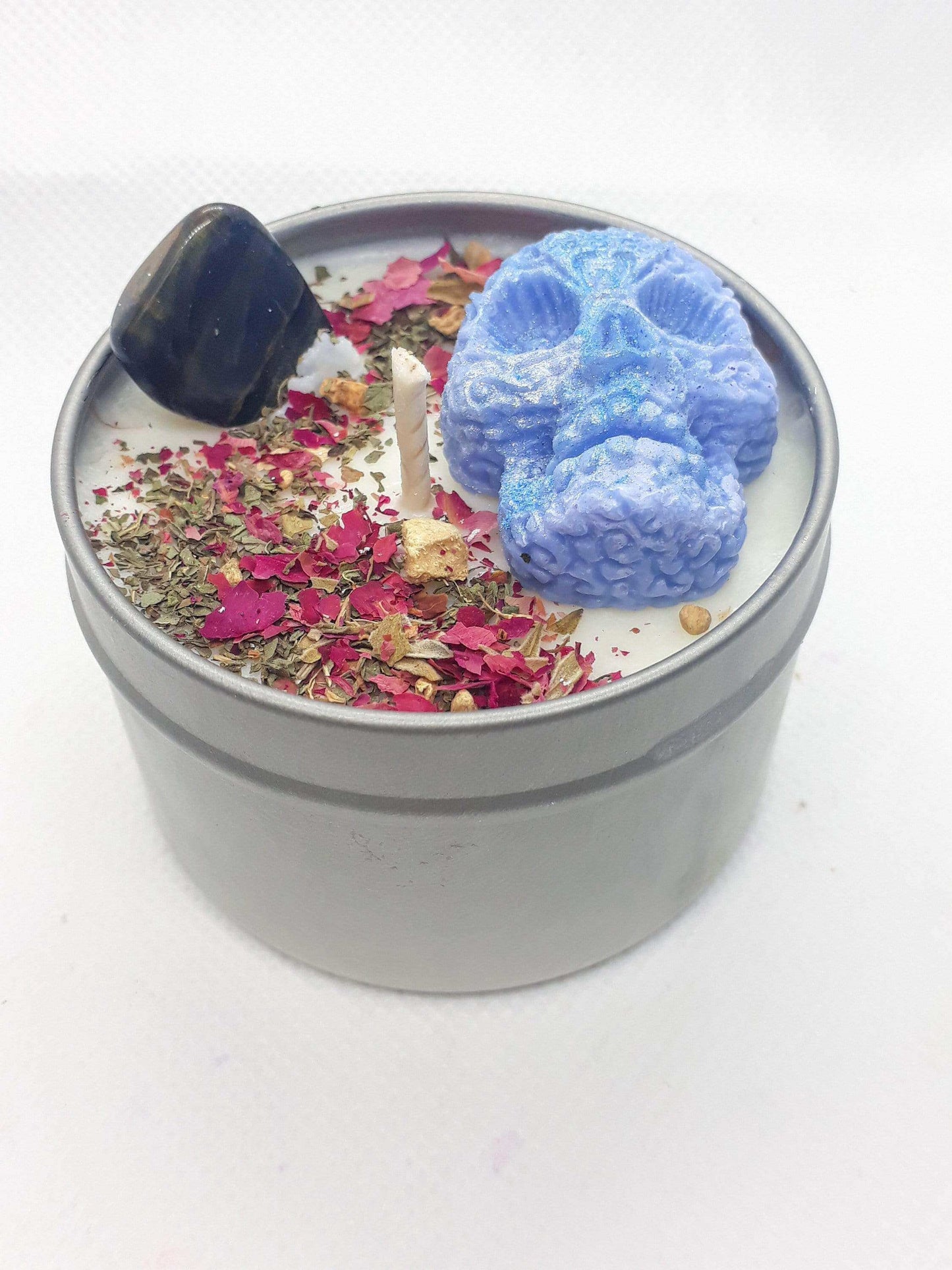 Tranquility & Relaxation - Blue Tiger Eye infused candle