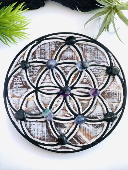 Seed of life - Wood crystal grid