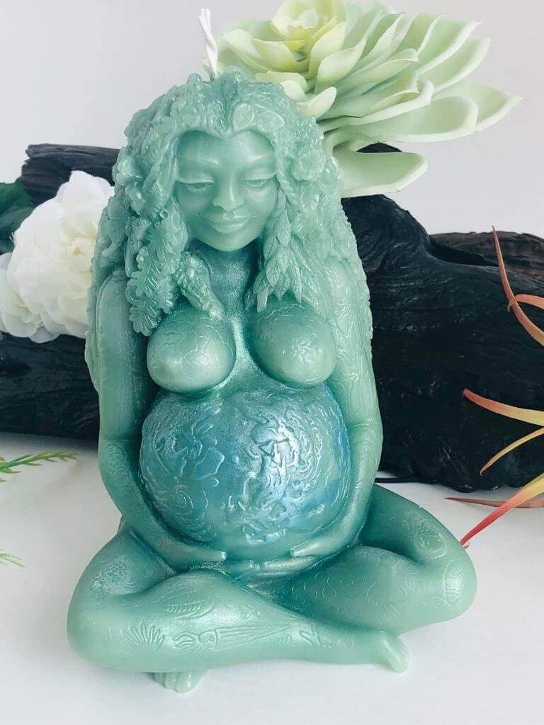 Fertility Candle  Gaia Pagan Goddess Of Mother Earth