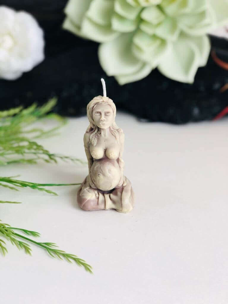 Fertility Candle  Wiccan Pregnant Woman