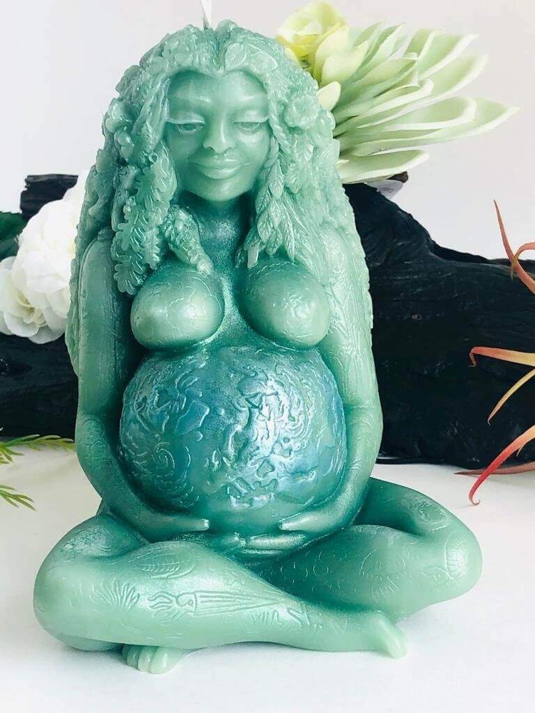 Fertility Candle  Gaia Pagan Goddess Of Mother Earth