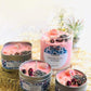 Calm of mind crystal candles , Intention candle with flower and healing crystals