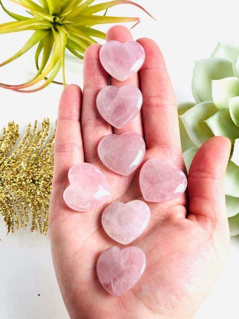 Rose Quartz heart shaped crystal